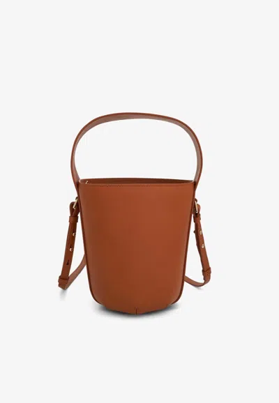 Chloé Sense Leather Bucket Bag In Brown