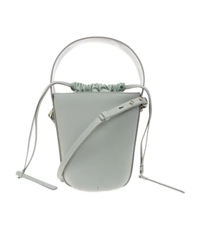 Chloé Sense Leather Bucket Bag In Gray