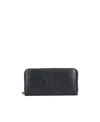 Chloé Sense Logo-embroidered Leather Wallet In Black