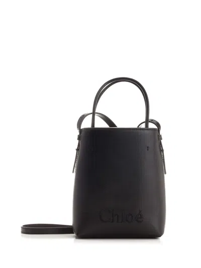 Chloé Sense Micro Bucket Bag In Black