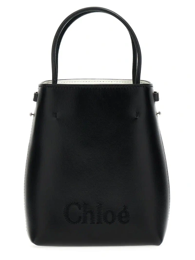 Chloé Sense Micro Tote Bag In Black