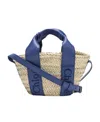 Chloé Chloe Small Sense Raffia Tote Bag In Blue