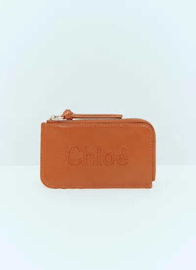 Chloé Sense Small Purse Cardholder In Brown