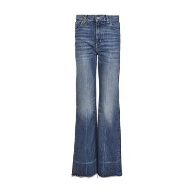 Chloé Serpent Straight-cut Jeans In Cotton In Blue