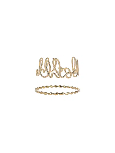 Chloé Chloe Iconic Logo Bangle In Gold