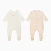 CHLOÉ SET OF TWO PINK/WHITE COTTON LEOTARDS
