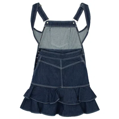 Chloe Sevigny X Opening Ceremony Dark Indigo Suspender Mini Dress In Blue