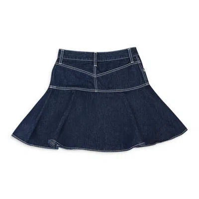 Chloe Sevigny X Opening Ceremony Denim Dark Indigo Flared Skirt In Blue