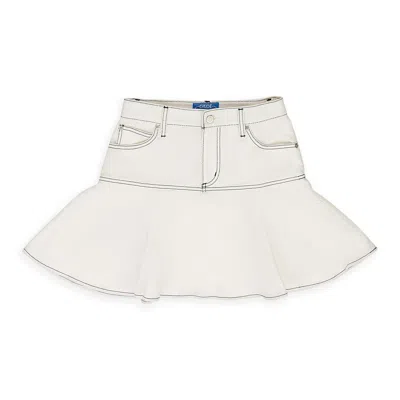 Chloe Sevigny X Opening Ceremony White Denim Flared Skirt