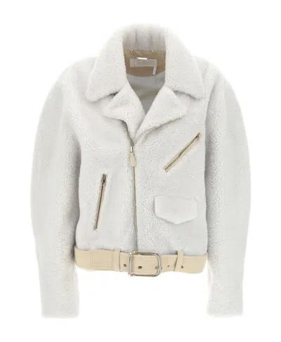 CHLOÉ SHEARLING BIKER JACKET