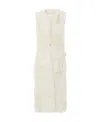 Chloé Shearling Patchwork Sleeveless Gilet In White