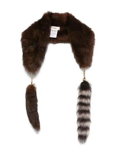 CHLOÉ SHEARLING SCARF