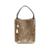 Chloé Shearling Small Spin Tote Bag In Brown