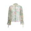 Chloé Peony Print Blouse In Silk Muslin