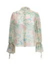Chloé Peony Print Blouse In Silk Muslin
