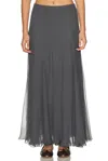 Chloé Sheer Maxi Skirt In Gray
