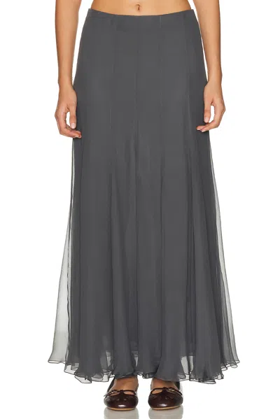 Chloé Sheer Maxi Skirt In Gray