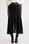 Chloé Flowing Silk Georgette Trousers In Black