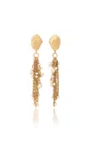 Chloé Gold-tone Shell Pearl Drop Earrings In Gold
