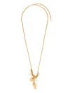 Chloé Women Metallic Necklace With Adjustable Closure And Charms In Brass Woman In Gold