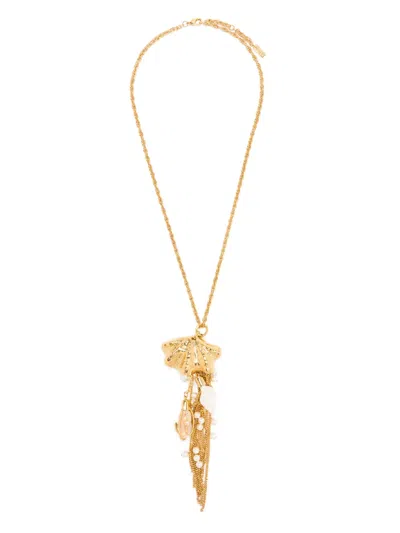 Chloé Shell-pendant Necklace In Gold
