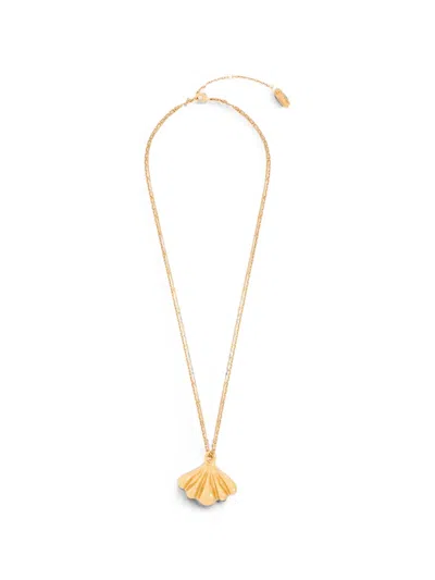 Chloé Shell-pendant Layered-chain Necklace In Gold
