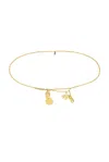 Chloé Shells Belt In Vintage Gold