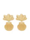 Chloé Shells Faux Pearls Drop Earrings In Gold