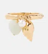 Chloé Shells Faux Pearl Ring In Gold