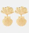 Chloé Shells Faux Pearls Drop Earrings In Gold