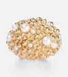 Chloé Shells Faux Pearls Ring In Gold
