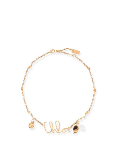 Chloé Shells Necklace In Gold