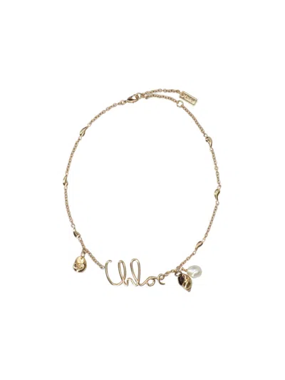 Chloé Pearl Detail Gold-tone Finish Necklace