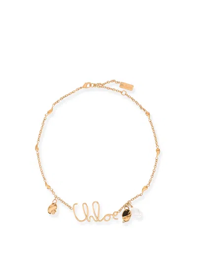 Chloé Shells Chain Necklace In Gold