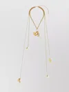 Chloé Shells Scarf Necklace Layered Pearl Pendant