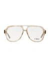 Chloé Shield Eyeglasses In Brown