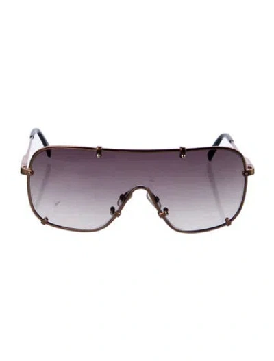 Pre-owned Chloé Shield Gradient Sunglasses In Brown
