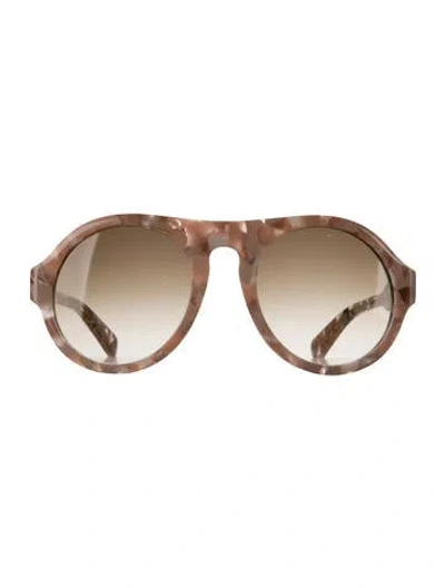 Pre-owned Chloé Shield Gradient Sunglasses In Pink