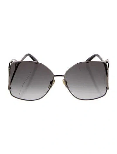 Pre-owned Chloé Shield Gradient Sunglasses In Silver