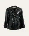 Chloé Shiny Cotton Belted Trench Coat