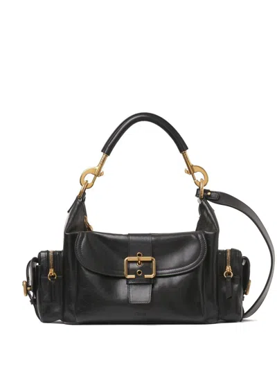 CHLOÉ SHINY LEATHER CAMERA BAG
