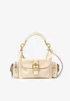 Chloé Medium Double Carry Leather Shoulder Bag In Sand