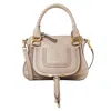 Chloé Chloe Shiny Leather Small Marcie Crossbody Bag In Neutral