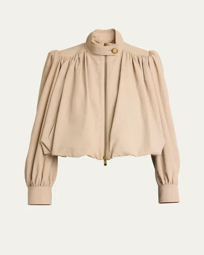 CHLOÉ SHIRRED CANVAS JACKET