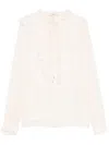 Chloé Lace-trimmed Ruffled Silk Blouse