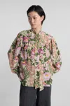 Chloé Chloe Printed Crepe Shirt In Multi