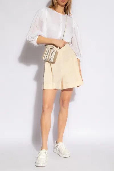 Chloé Shirt With Puff Sleeves In White