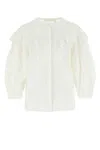 Chloé Ruffled Yoke Blouse In 107
