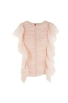 Chloé Sleeveless Lotus Leaf Blouse