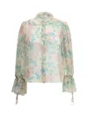 Chloé Peony Print Blouse In Silk Muslin
